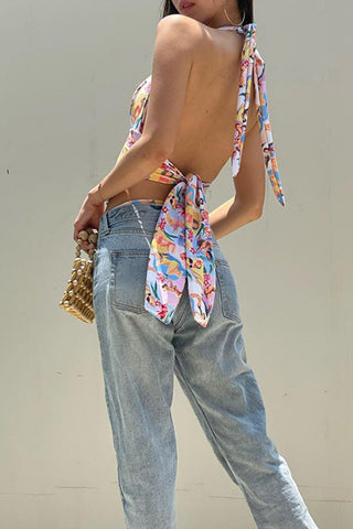 Vintage-Inspired Tie-Back Tank Top