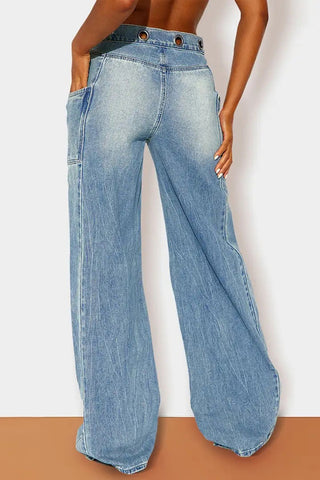High-Waisted Wide-Leg Jeans