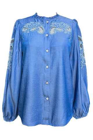 Long Sleeve Lace Blouse