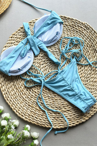 V-Wire Embellished Bikini Set