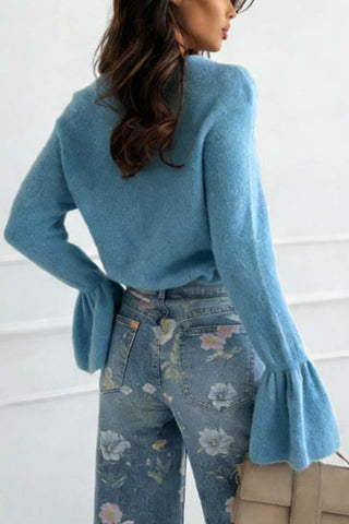Flared Sleeve Sweater