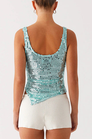 Sequin Embellished Tank Top