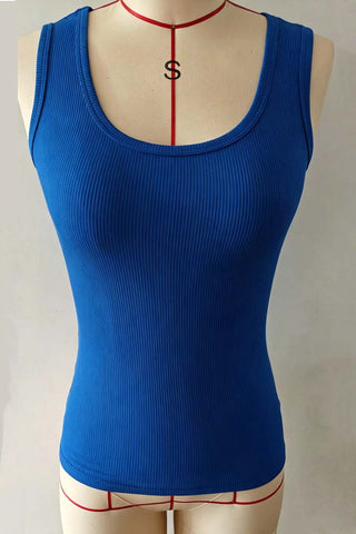 Scoop-Neck Ribbed Tank Top
