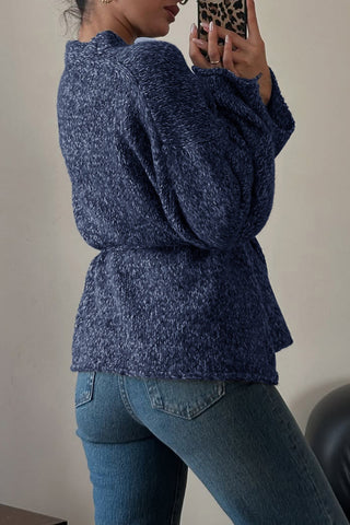 Open-Front Belted Cardigan