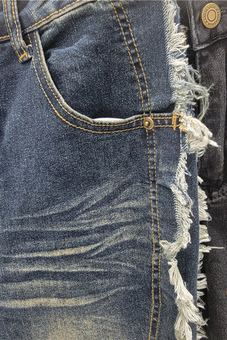 High-Waisted Flare Jeans with Button Details