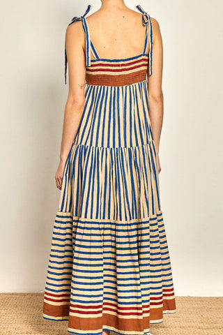 Striped Maxi Casual Dress