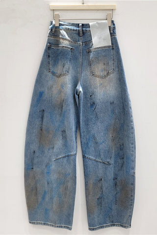 Embellished Barrel Jeans