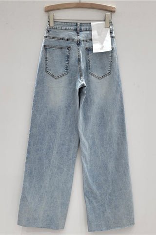 Patchwork Wide-Leg Denim Jeans