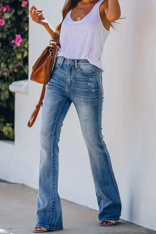 Stylish High-Waist Flare Jeans