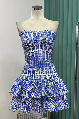 Strapless Layered Casual Dress