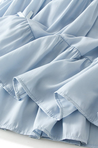 Tiered Maxi Skirt with Bow Details