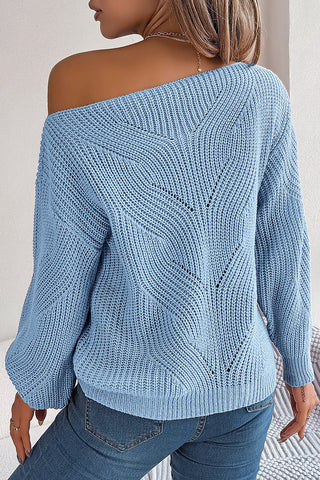 Off-Shoulder Knit Sweater