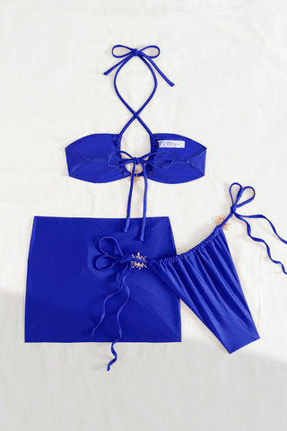 Stylish Bikini Set with Elegant Tie Accents