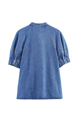 Bow-Tie Button-Front Shirt