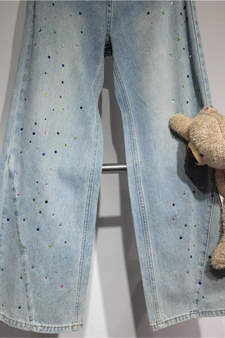 Embellished Straight-Leg Jeans