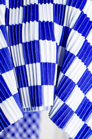 Checkerboard Wide-Leg Casual Pants