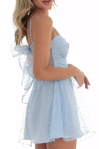 Bowknot Detail Casual Mini Dress