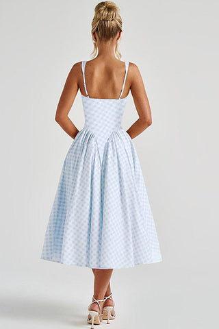 Gingham Sundress with Square Neckline
