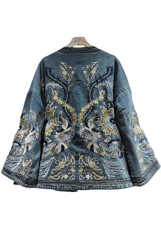 Patterned Denim Jacket