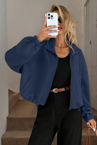 Zip-Up Textured Jacket