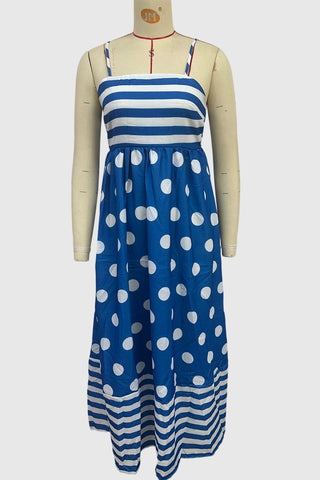 Striped and Polka Dot Maxi Dress