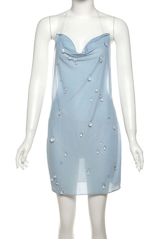 Embellished Cowl Neck Sundress