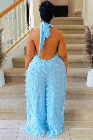 Textured Halter Jumpsuit