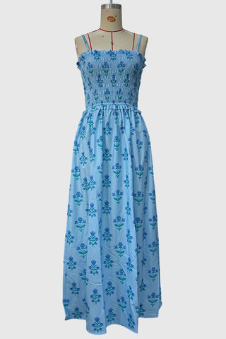 Smocked Floral Maxi Dress