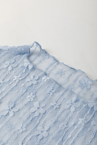 Sheer Lace Long Sleeve Top