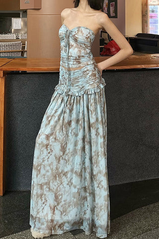 High-Waist Maxi Skirt Set