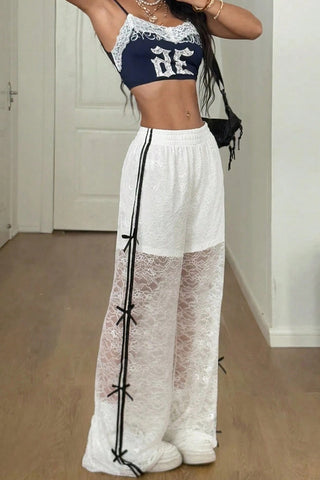 Lace-Trim Graphic Camisole