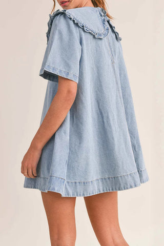 Frill-Collar Day Dress