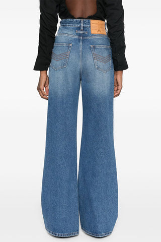 Button-Front Denim Jeans