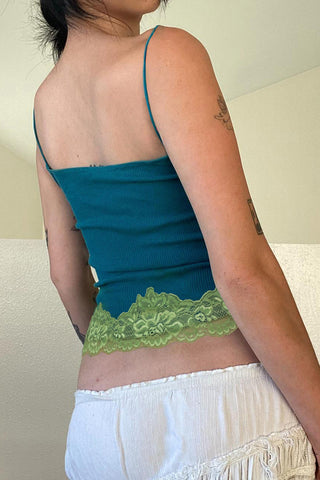 Lace-Trim Button-Front Camisole