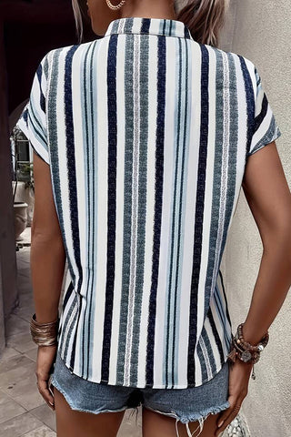 Striped V-Neck T-Shirt