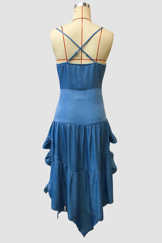 Ruffled High-Low Casual Dress