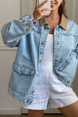 Oversized Button-Front Jacket
