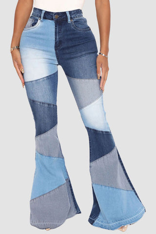 Patchwork Flare Jeans