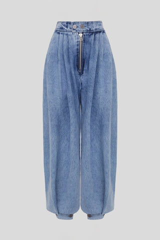 High-Waisted Barrel Jeans