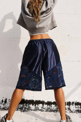 Lace-Trim Casual Shorts