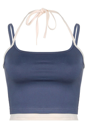 Strappy Contrast Trim Cami Top