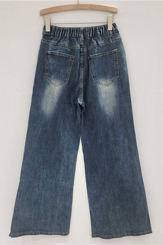 Floral Straight-Leg Jeans