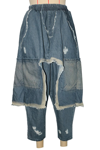 Distressed Harem Boyfriend Jeans