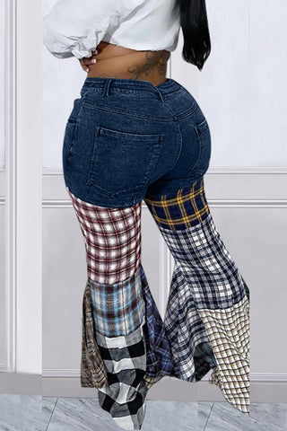 Patchwork Flare Jeans