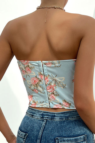 Floral Bustier Tank Top