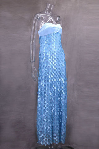 Strapless Maxi Evening Dress