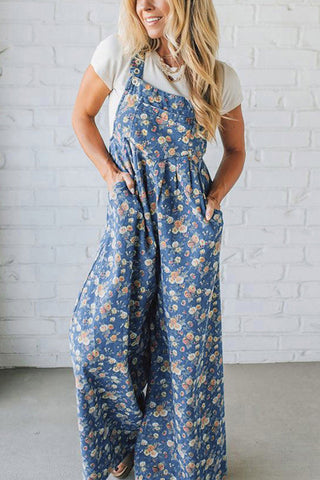 Floral Printed Wide-Leg Jumpsuit