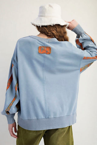Striped Long-Sleeve Sweatshirt