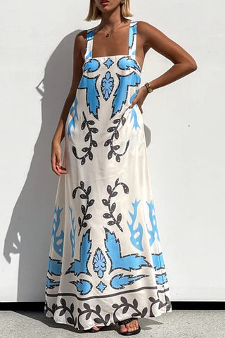Patterned Maxi Casual Dress