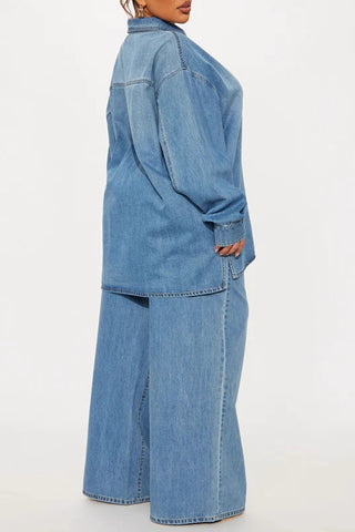 Stylish Wide-Leg Pants Set